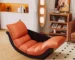 Goldoma Modern Curve Leather Sofa – Single Seater Living Room Chair