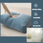 Nordic Rectangular Soft Sofa Cushion Pillow Lumbar Protective Solid Color Simple Home Decoration Cojines Decorativos Para Cama - Image 5