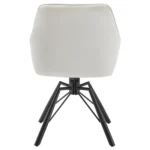 Goldoma velvet swivel dining chairs set of 2 in cream, featuring 360 degree rotation and ergonomic design