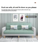 Goldoma Foldable Sofa Bed 3-seat convertible sleeper in modern living room