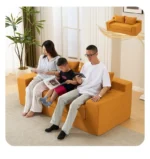 Goldoma Nordic Classic Modern Living Room Sofa - ergonomic single seat sofa in Scandinavian style for small living rooms