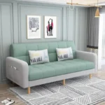 Goldoma Foldable Sofa Bed 3-seat convertible sleeper in modern living room