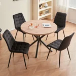 Goldoma velvet dining chairs set of 2/4/6 with metal legs and ergonomic seat for kitchen living room bedroom