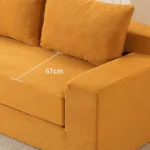 Goldoma Nordic Classic Modern Living Room Sofa - ergonomic single seat sofa in Scandinavian style for small living rooms