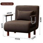 Folding Sofa Bed Dual-purpose Living Room Multi-functional Lunch Break Lazy Sofa Space-saving Single Internet Sofa Bed - Image 17