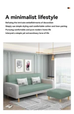 Goldoma Foldable Sofa Bed 3-seat convertible sleeper in modern living room