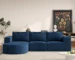 Goldoma Vacuum Compressed 3-Seater Corduroy Sofa Bed with Wood Frame - Modern Minimalist Living Room Furniture