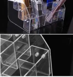 1-7 Tier Clear Acrylic Pen Holder Stationery Store Storage Brush Case Display Stand Desktop Writing Pot Writing Pencil