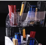 1-7 Tier Clear Acrylic Pen Holder Stationery Store Storage Brush Case Display Stand Desktop Writing Pot Writing Pencil