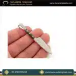 Trendy Unique 925 Silver Kitchen Chef Knife Sword Shape Iced Fine Jewelry Custom Lab Grown Diamond Pendant Anniversary Gift