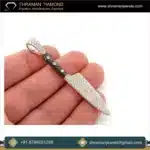 Trendy Unique 925 Silver Kitchen Chef Knife Sword Shape Iced Fine Jewelry Custom Lab Grown Diamond Pendant Anniversary Gift
