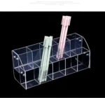 1-7 Tier Clear Acrylic Pen Holder Stationery Store Storage Brush Case Display Stand Desktop Writing Pot Writing Pencil
