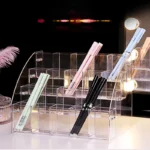 1-7 Tier Clear Acrylic Pen Holder Stationery Store Storage Brush Case Display Stand Desktop Writing Pot Writing Pencil