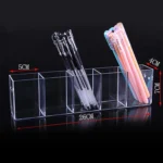 1-7 Tier Clear Acrylic Pen Holder Stationery Store Storage Brush Case Display Stand Desktop Writing Pot Writing Pencil
