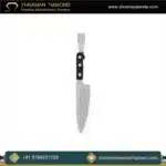 Trendy Unique 925 Silver Kitchen Chef Knife Sword Shape Iced Fine Jewelry Custom Lab Grown Diamond Pendant Anniversary Gift