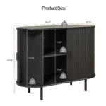 Sideboard Buffet Cabinet with Storage,40" Storage Cabinet with Sliding Door & Adjustable Shelf,Coffee Bar Cabinet Console Table - Image 2