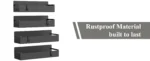 Black magnetic spice rack attached to refrigerator side, holding spice jars neatly organized