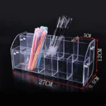 1-7 Tier Clear Acrylic Pen Holder Stationery Store Storage Brush Case Display Stand Desktop Writing Pot Writing Pencil