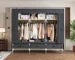 Portable Wardrobe with 3 Drawers and 6 Shelves - Durable Easy Assembly