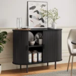Sideboard Buffet Cabinet with Storage,40" Storage Cabinet with Sliding Door & Adjustable Shelf,Coffee Bar Cabinet Console Table - Image 3