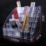 1-7 Tier Clear Acrylic Pen Holder Stationery Store Storage Brush Case Display Stand Desktop Writing Pot Writing Pencil