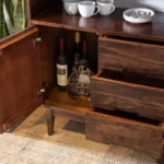 Nordic Solid Wood Sideboard Display Cabinet Storage Modern Solid Wood Entrance Cabinet Cupboard Simple Storage Cabinet