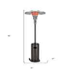 HMS 40000 BTU Bronze Steel Propane Patio Heater Standing Cylindrical Pole Design for Outdoor Use – base detail