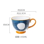 Coffee Mugs Ocean Wind Hand Kneading Ceramic Milk Cup Blue & White Eco Friendly Mugs Coffee Cups Tumbler Cup Kawaii Mug
