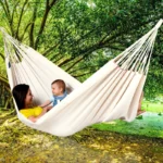 Goodwin Cotton Hammock, Brazilian Double Hammock, Soft Comfortable Fabric Canvas Hammock for Patio, Porch, Garden and