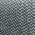 Blue beige wool cube trellis pouf ottoman 18 inch - stylish footrest and extra seat for living room decor
