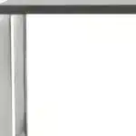 HMS 47" Gray and Silver Wood and Stainless Steel Sled Computer Desk Durable and Stylish Writing Desk – base detail