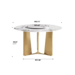 Pandora Round Sintered Stone Dining Table with Rotating Top - 6 Seater – styled in a modern Round Dining Tables setting