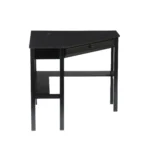 HMS Black Corner PC & Gaming Desk with Drawer Wooden Plastic Computer Table for Home Office & Living Room Featuring