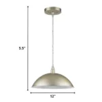 Top-down view of the HMS industrial Scandinavian light, highlighting the circular canopy and suspension cord.
