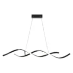 40W Dimmable LED Wave Pendant Light, Adjustable Length Hanging Chandelier Lamp for Kitchen Island, Dining Room, Living Room