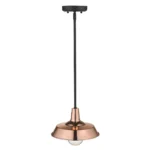 HMS Shiny Copper Shallow Plate Adjustable Pendant Light Elegant Chandelier for Home Decor – styled in a modern Living setting