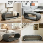Goldoma modern shoe bench 52 inch wide chenille upholstered tufted bench for entryway or bedroom