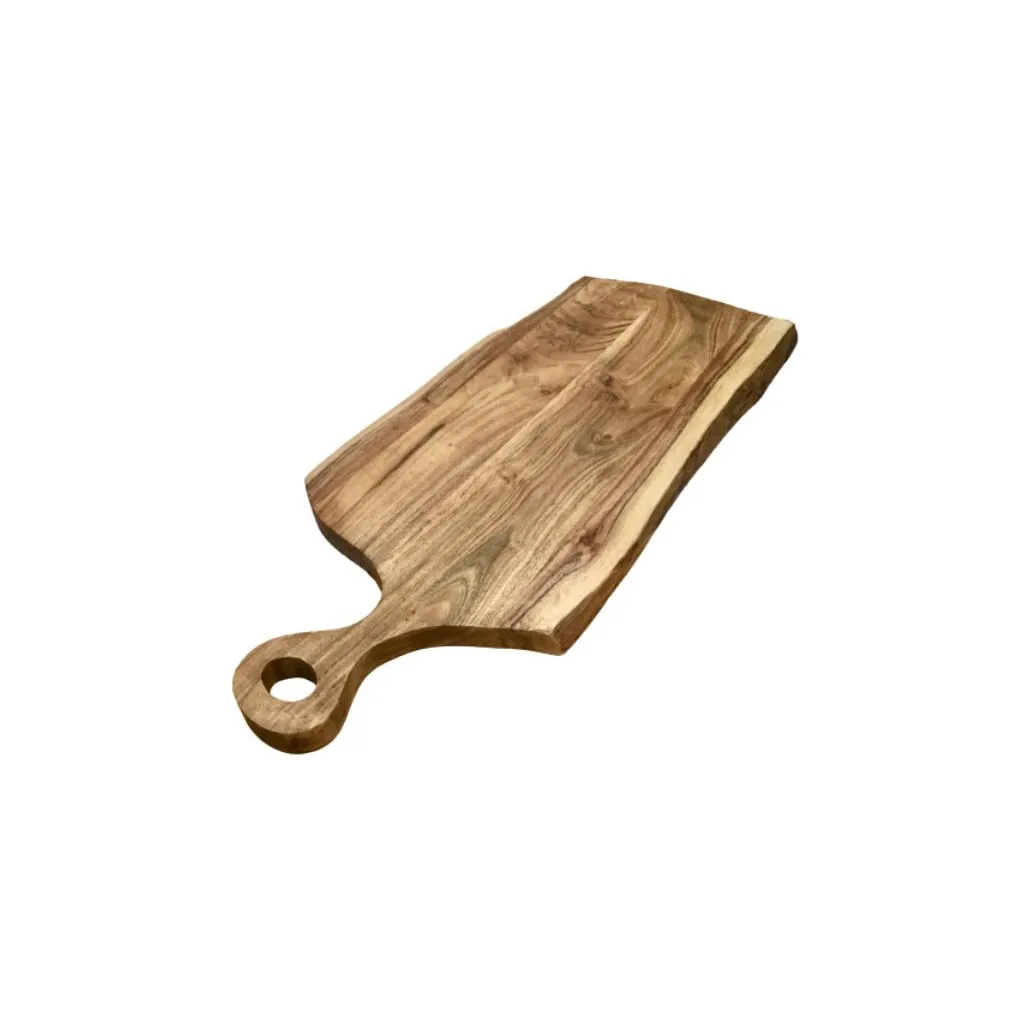 27" Brown Live Edge Solid Wood Cutting Board HMS Kitchen Cooking Tool