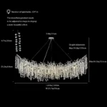 Modern crystal chandelier illuminating a dining room with tree branch design