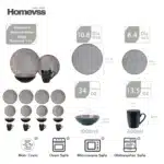 16 Pc Beige Modern Reactive Glaze Stoneware Set Market Popular Kitchen Ceramic Sets Ceramic Coffee Mug Dinnerware Sets