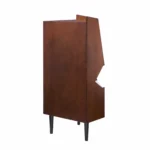 HMS Modern Design Cosmo Bar Cabinet Brown and Black Corner Unit - Image 2
