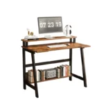 YQ FOREVER Home Office Furniture Studio Computer Desks Shelf Desk Storage Office Writing Desk