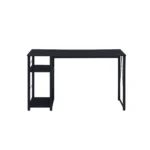 HMS 47" Simple Design Black Wooden Writing Desk with Adjustable Shelf for Office Bedroom Living Room or Dining Use