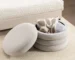 Goldoma Fabric Upholstered Ottoman with Hidden Storage