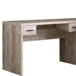 HMS 63 Brown L-Shape PC & Gaming Desk with Eight Drawers & Bookshelf Simple Design Office Computer Table – styled in