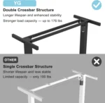 48*24 Inch Electric Height Adjustable Desk,Standing Desk , Computer Desk &Office Desk for Home – top view