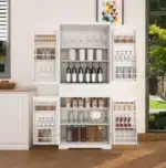 Adjustable Shelf Kitchen Pantry Storage Cabinet Buffet Cupboard Sideboard with Kitchen Features