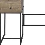 HMS 47" Brown and Black Computer Desk with Four Drawers Writing Desk with Practical Storage Solution – styled in a modern