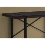 HMS 24" Modern Wooden Computer Desk Convertible and Extendable for Bedroom Home Office or Living Room in Dark Brown Black