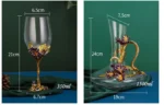 Creative Enamel Iris Glass cup Champagne Flutes Crystalline Party Gift Toasting Glass Goblet Crystal Anniversary unique mug